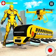 Скачать взломанную летающий школьный автобус робот герой робот игры версия 21 apk на Андроид - Бесконечные деньги