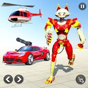 Скачать взломанную Cat Robot Car Game - Car Robot War версия 1.1 apk на Андроид - Много монет