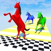 Скачать взломанную лошадь бегать весело гонка 3D Единорог игры версия 2.9 apk на Андроид - Много монет