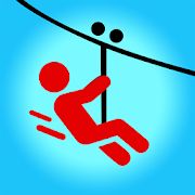 Скачать взломанную Zipline Valley — игра-головоломка с физикой версия 1.8 apk на Андроид - Открытые уровни