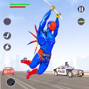 Скачать взломанную Летающий робот веревочного героя версия 3.2 apk на Андроид - Открытые уровни