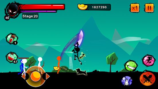 Скачать взломанную Stickman Ghost: Ninja Warrior Action Offline Game версия 1.9 apk на Андроид - Много монет