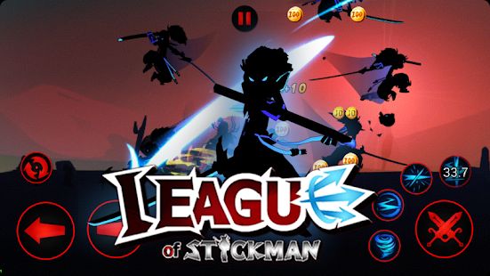 Скачать взломанную League of Stickman 2020- Ninja Arena PVP(Dreamsky) версия 5.9.1 apk на Андроид - Бесконечные деньги