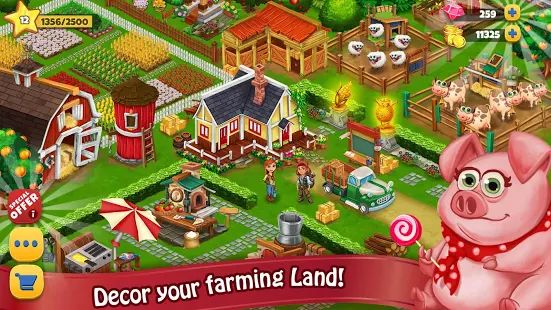 Скачать взломанную Farm Day Village фермер: Offline игры версия 1.2.30 apk на Андроид - Открытые уровни