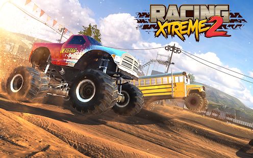 Скачать взломанную Racing Xtreme 2: Top Monster Truck & Offroad Fun версия 1.10.0 apk на Андроид - Открытые уровни