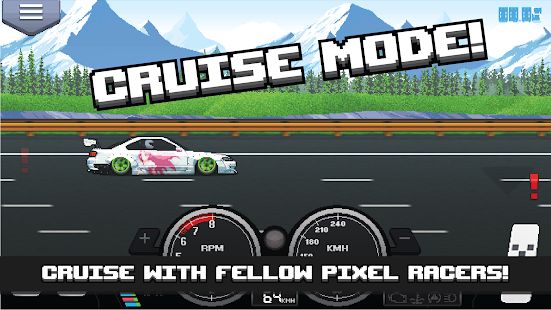 Скачать взломанную Pixel Car Racer версия 1.1.80 apk на Андроид - Много монет