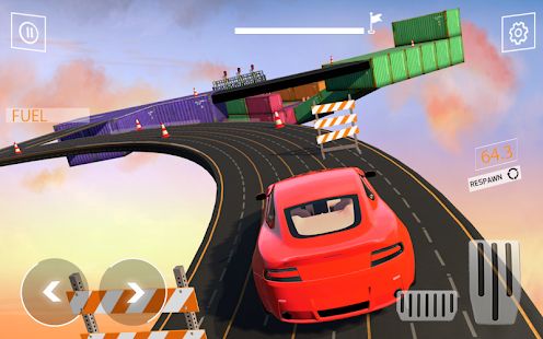 Скачать взломанную Невозможные треки Car Stunt Game: New Games 2019 версия 1.7 apk на Андроид - Много монет