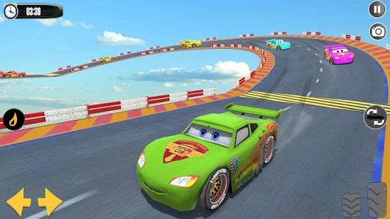 Скачать взломанную Splashy Superhero Vertigo racing : lightning car версия 1.5 apk на Андроид - Открытые уровни