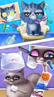 Скачать взломанную Cat Hair Salon Birthday Party - Virtual Kitty Care версия 6.0.13 apk на Андроид - Открытые уровни