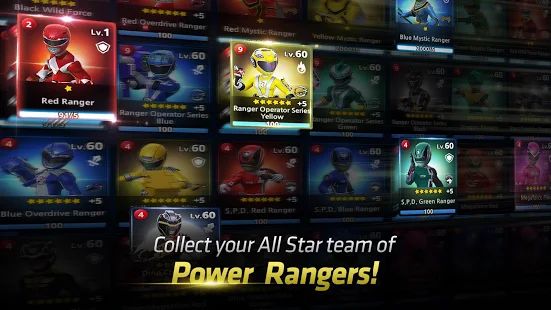 Скачать взломанную Power Rangers: All Stars версия 1.0.5 apk на Андроид - Много монет