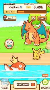 Скачать взломанную Pokémon: Magikarp Jump версия Зависит от устройства apk на Андроид - Бесконечные деньги