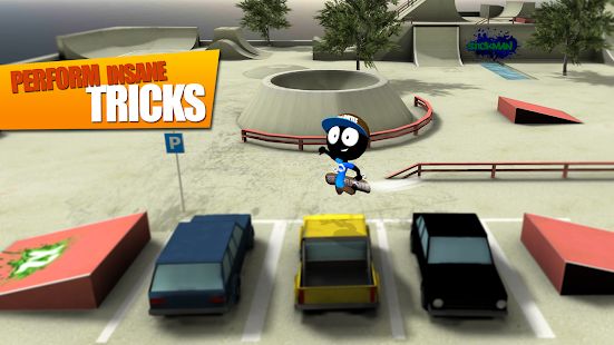 Скачать взломанную Stickman Skate Battle версия 2.3.2 apk на Андроид - Открытые уровни