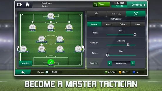 Скачать взломанную Soccer Manager 2019 - Top Football Management Game версия 1.3.0 apk на Андроид - Открытые уровни