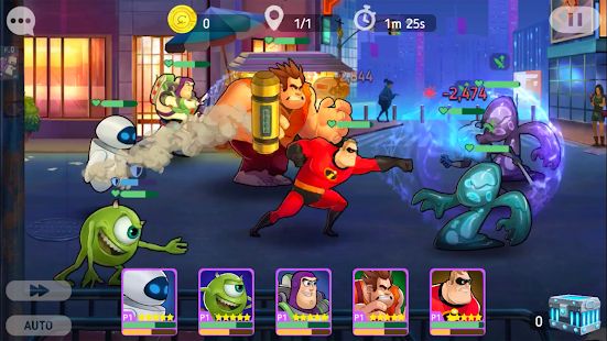 Скачать взломанную Disney Heroes: Battle Mode версия 1.17.02 apk на Андроид - Открытые уровни