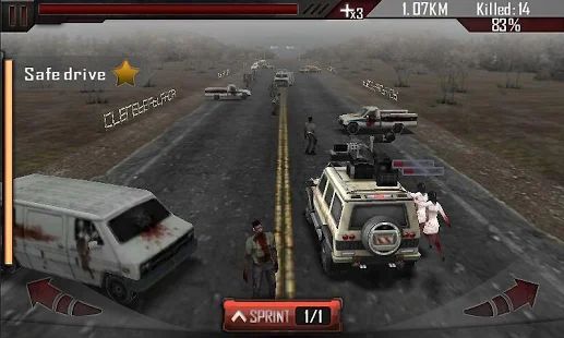 Скачать взломанную Убийца зомби - Zombie Road 3D версия 1.0.11 apk на Андроид - Открытые уровни