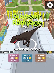 Скачать взломанную Dinosaur Rampage версия 4.2.1 apk на Андроид - Много монет