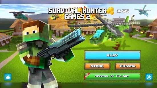 Скачать взломанную The Survival Hunter Games 2 версия 1.106 apk на Андроид - Много монет