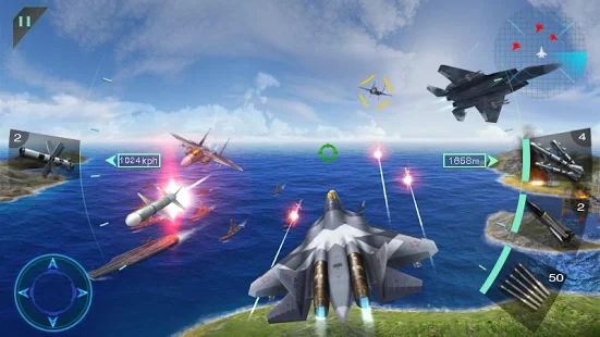Скачать взломанную Воздушные битвы 3D версия 1.5 apk на Андроид - Бесконечные деньги