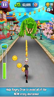 Скачать взломанную Angry Gran Run - Running Game версия 2.12.2 apk на Андроид - Много монет