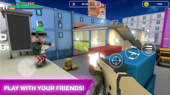 Скачать взломанную Block Gun: FPS PvP War - Online Gun Shooting Games версия 3.6 apk на Андроид - Открытые уровни