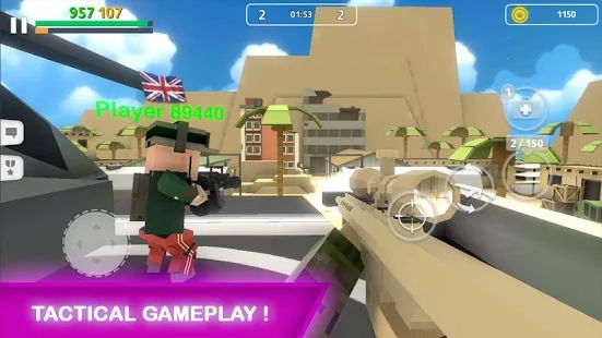 Скачать взломанную Block Gun: FPS PvP War - Online Gun Shooting Games версия 3.6 apk на Андроид - Открытые уровни