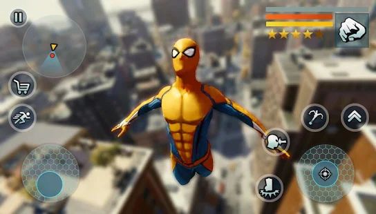 Скачать взломанную Spider Rope Gangster Hero Vegas - Rope Hero Game версия 1.1.8 apk на Андроид - Много монет