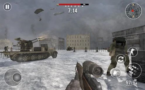 Скачать взломанную зимние герои Второй мировой войны - Стрелялки версия 1.2.0 apk на Андроид - Много монет
