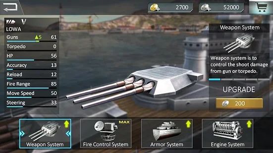 Скачать взломанную Атака военных кораблей 3D версия 1.0.7 apk на Андроид - Открытые уровни