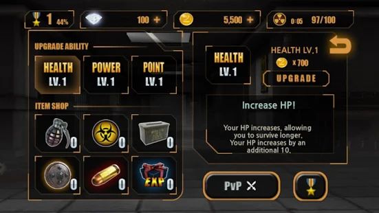 Скачать взломанную Zombie Hunter King версия 1.0.41 apk на Андроид - Открытые уровни