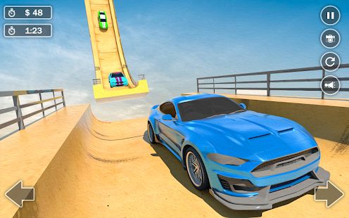 Скачать взломанную Мега рампа Автосимулятор - Невозможное 3D версия 3.0 apk на Андроид - Открытые уровни