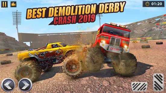 Скачать взломанную Real Monster Truck Demolition Derby Crash Stunts версия 3.0.7 apk на Андроид - Бесконечные деньги