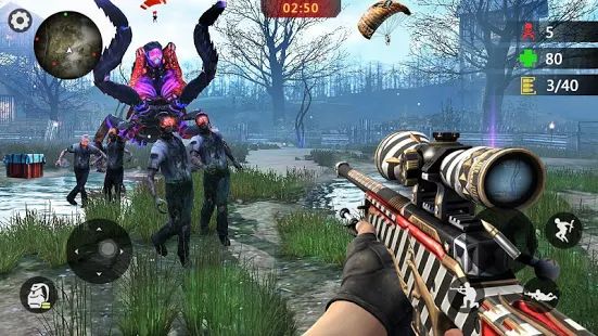 Скачать взломанную Zombie Survival 3D: Fun Free Offline Shooting Game версия 1.2.2 apk на Андроид - Много монет