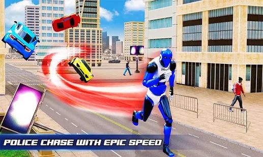 Скачать взломанную большой полицейский робот герой скорости игры версия 15.0.0 apk на Андроид - Открытые уровни