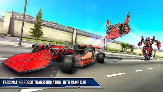 Скачать взломанную Ramp Car Robot Transforming Game: Robot Car Games версия 1.0.9 apk на Андроид - Много монет