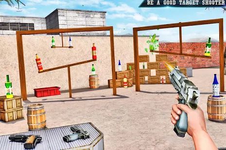 Скачать взломанную Real Bottle Shooting Free Games: 3D Shooting Games версия 3.2 apk на Андроид - Много монет