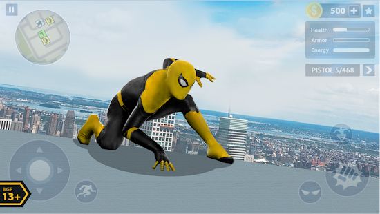 Скачать взломанную Flying Spider Rope Hero - Super Vice Town Crime версия 1.0.32 apk на Андроид - Бесконечные деньги