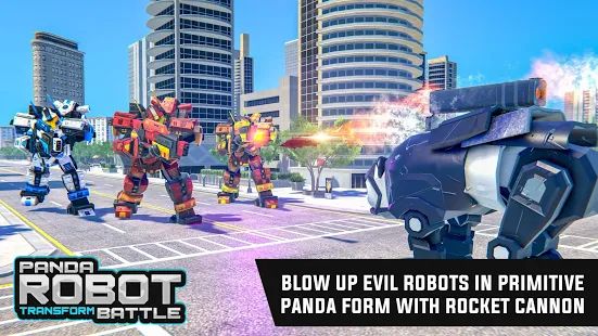 Скачать взломанную Police Panda Robot Car Transform: Robot Car Games версия 1.6 apk на Андроид - Бесконечные деньги
