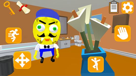 Скачать взломанную Sponge Neighbor Escape 3D версия 1.3 apk на Андроид - Открытые уровни