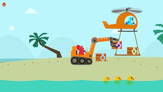 Скачать взломанную Динозаврик Землекоп 2 - грузовик игры для детей версия 1.1.4 apk на Андроид - Бесконечные деньги