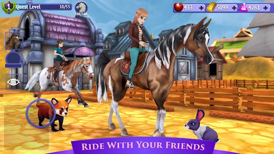 Скачать взломанную Horse Riding Tales - Путешествуйте с друзьями версия 821 apk на Андроид - Открытые уровни