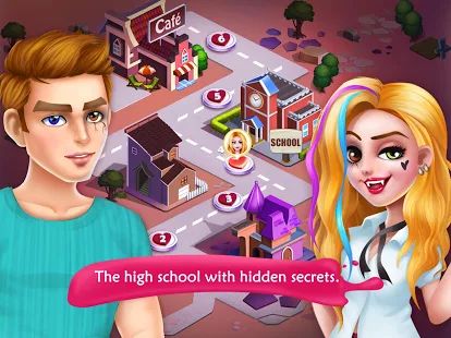Скачать взломанную Секретная средняя школа 1: первая история любви версия 1.9 apk на Андроид - Много монет