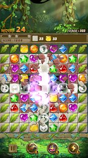 Скачать взломанную Jewels Jungle : Match 3 Puzzle версия 1.8.5 apk на Андроид - Открытые уровни