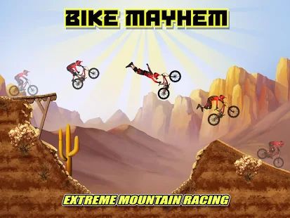 Скачать взломанную Bike Mayhem Free версия Зависит от устройства apk на Андроид - Бесконечные деньги