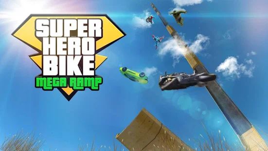 Скачать взломанную Супер Герой Мега Скат - Мото Вождение И Гонка версия 4.3 apk на Андроид - Много монет