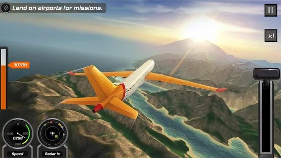 Скачать взломанную Бесплатный 3D-авиасимулятор: самолет изумительный версия 2.2.3 apk на Андроид - Бесконечные деньги
