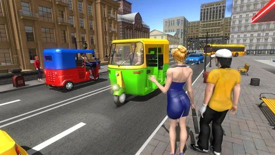 Скачать взломанную Modern Tuk Tuk Auto Rickshaw: Free Driving Games версия 1.5 apk на Андроид - Бесконечные деньги