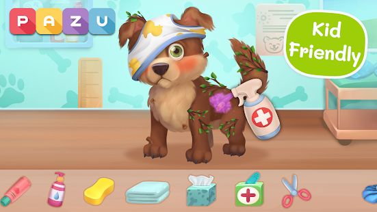 Скачать взломанную Доктор домашних животных - игры для детей версия 1.05 apk на Андроид - Открытые уровни