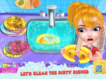 Скачать взломанную Держите ваш дом чистой - девочек дома очистки игра версия 1.2.57 apk на Андроид - Много монет