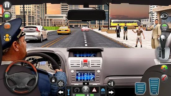 Скачать взломанную город такси Водитель имитатор свободно машина версия 27 apk на Андроид - Много монет