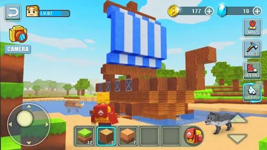 Скачать взломанную World Building Craft версия 1.5.1 apk на Андроид - Открытые уровни